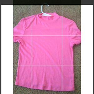 Baby pink turtle neck crop top